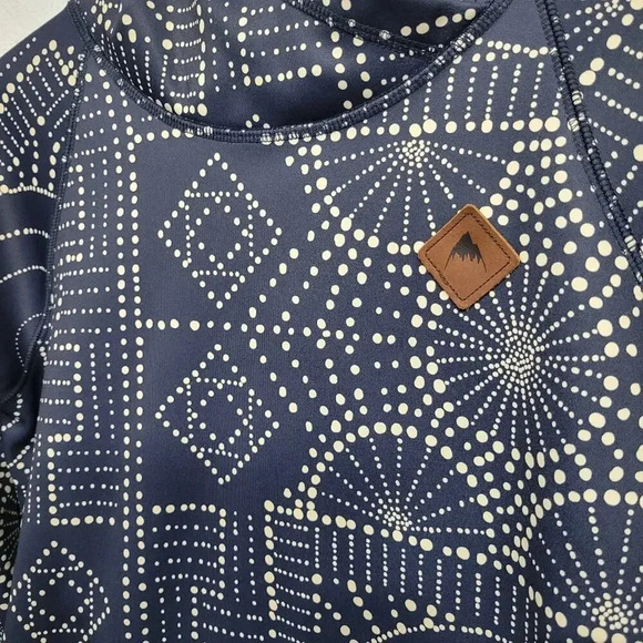 Burton Navy and White Patterned Hoodie - Picture 5 of 5